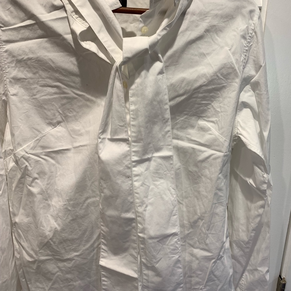Banana Republic Tie-neck Tailored Shirt